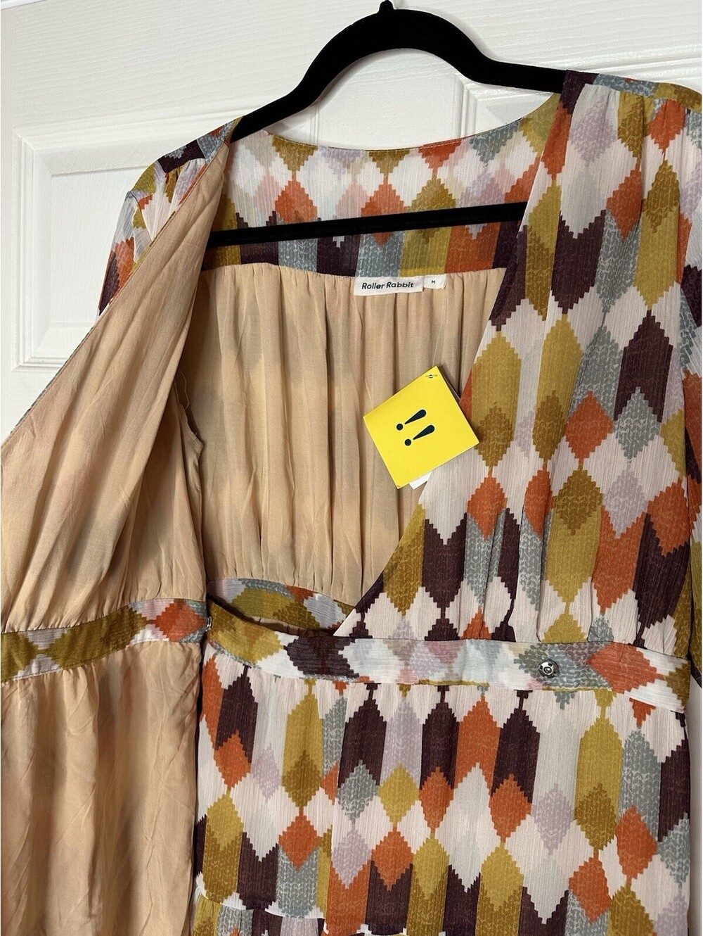 Roller Rabbit Gertrude wrap Dress NWT Medium Anthropologie earth tone Holiday - Picture 7 of 8